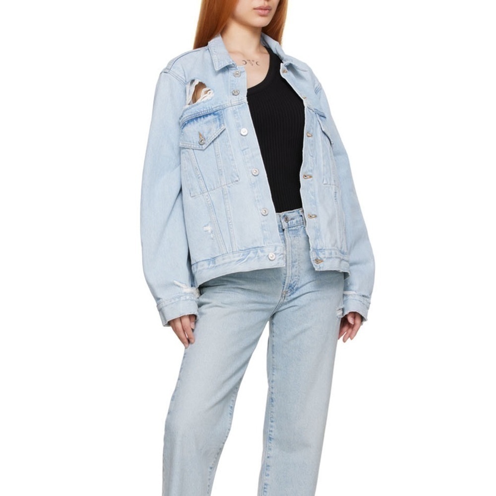 Citizens of Humanity Georgina Denim Jacket In Vidia light blue size XS NWT - Picture 3 of 8